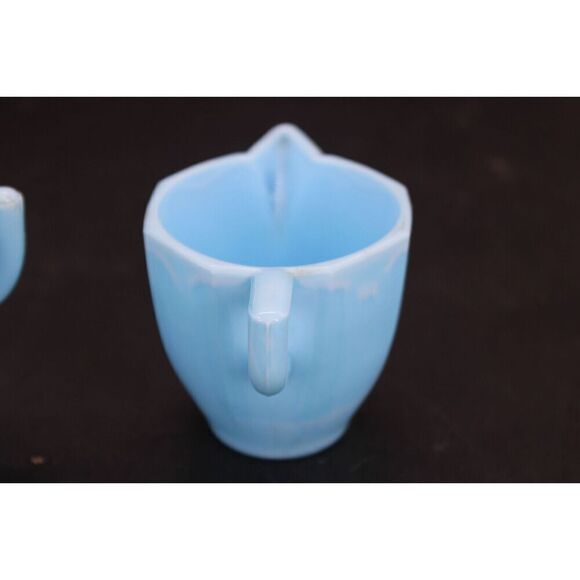 1930s Blue Agate SLAG GLASS Childrens Toy TEA SET 3 Pieces - Picture 6 of 16